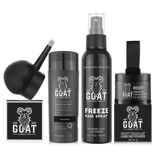 Bundle: Hair Fibers + Spray Applicator, Hair Spray, and Root Touch-Up Hair color